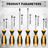 Hand Tools: ELEAD 6Pcs Magnetic Screwdriver Set Phillips Slotted Non-Slip Handle Crv
