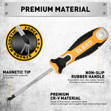 Hand Tools: ELEAD 6Pcs Magnetic Screwdriver Set Phillips Slotted Non-Slip Handle Crv