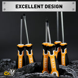 Hand Tools: ELEAD 6Pcs Magnetic Screwdriver Set Phillips Slotted Non-Slip Handle Crv