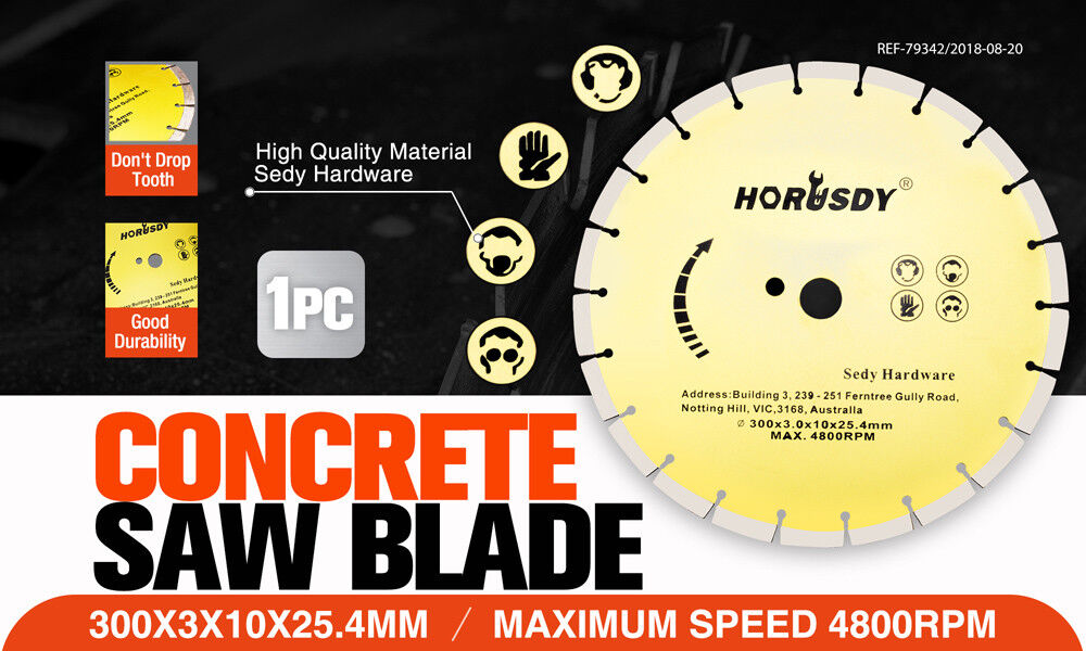 Saw Accessories: 300mm/12" Concrete Saw Blade Masonry Cutting Disc Circular Diamond Stone Cutter