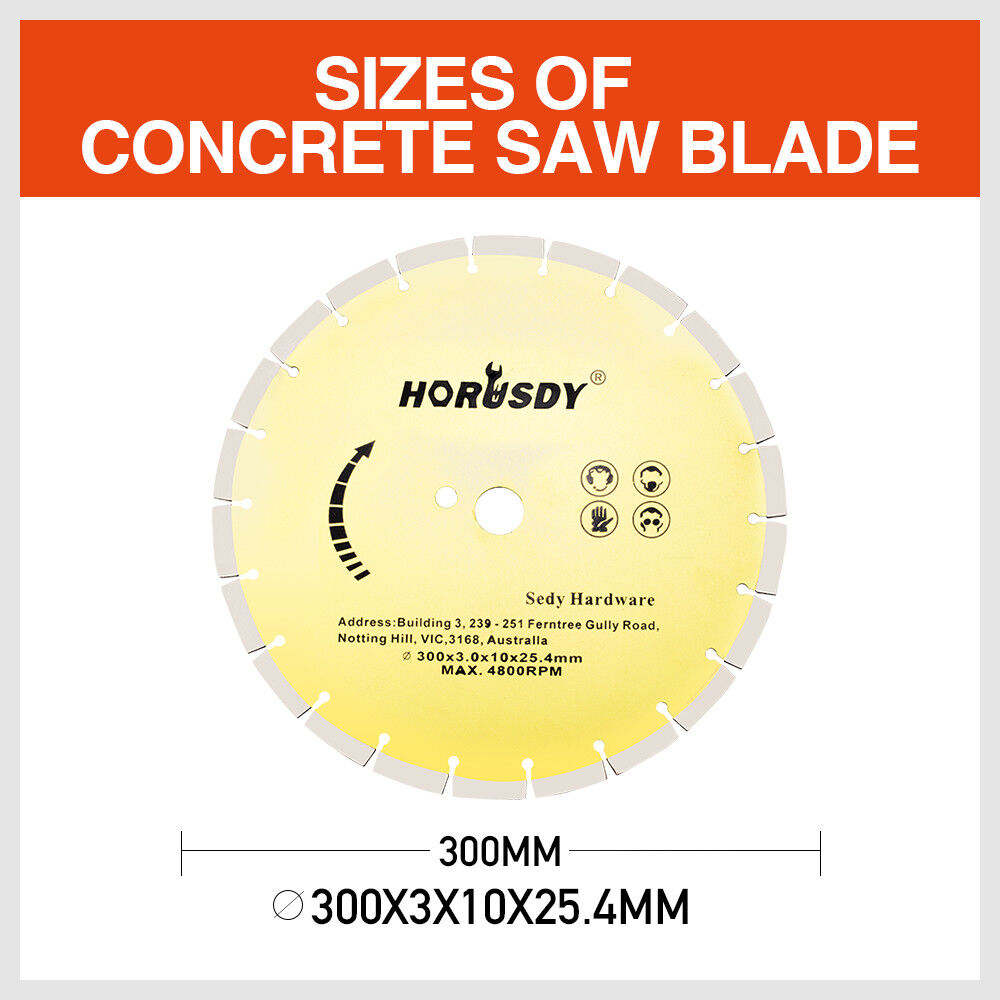 Saw Accessories: 300mm/12" Concrete Saw Blade Masonry Cutting Disc Circular Diamond Stone Cutter