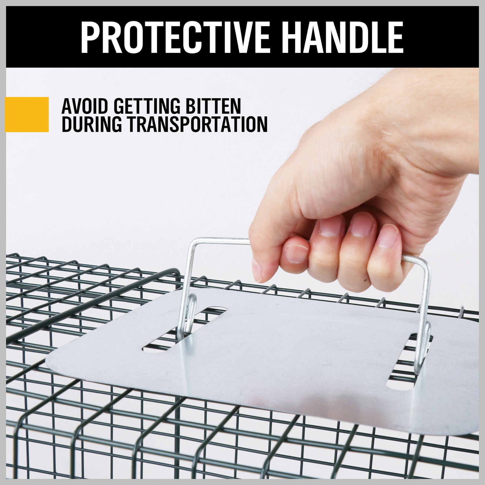 Animal Traps: 81.5*26*32CM Animal Trap Cage Humane Live Steel Catch Possum Fox Rat Cat Rabbit