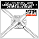 14" Wheel Brace Spanner 4-way Cross Wrench Car Tyre Nut 17 19 21 23mm Socket