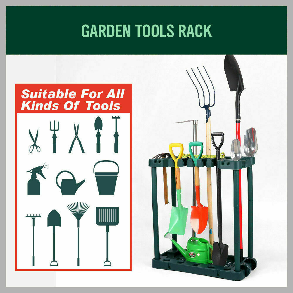 Gardening Accessories: VaKa Garden Farm Shed Garage Tools Storage Rack Handles Organizer Holder