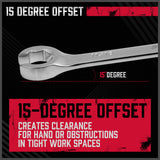 Automotive Repair & Speciality Tools: SEDY 4Pc Flare Nut Spanner Set SAE Brake Line Wrench Offset Head Organizer Pouch