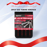 Automotive Repair & Speciality Tools: SEDY 4Pc Flare Nut Spanner Set SAE Brake Line Wrench Offset Head Organizer Pouch