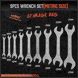 Automotive Parts: HORUSDY Super Thin 18Pc Wrench Set Open End Spanner 3mm CRV Metric & SAE w Pouch