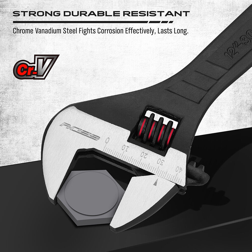 Door Hardware: SEDY 4Pc Adjustable Wrench Set Shifter Heavy Duty SAE & Metric Household Repair