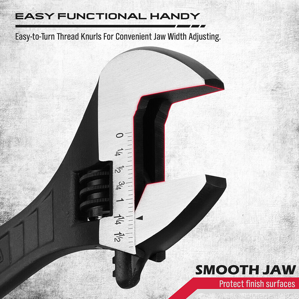 Door Hardware: SEDY 4Pc Adjustable Wrench Set Shifter Heavy Duty SAE & Metric Household Repair