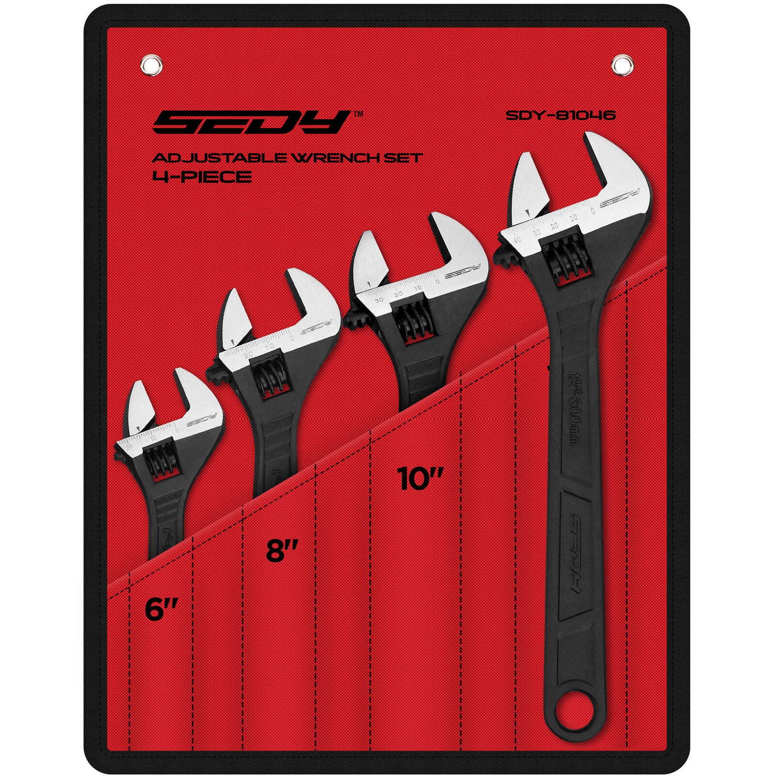 Door Hardware: SEDY 4Pc Adjustable Wrench Set Shifter Heavy Duty SAE & Metric Household Repair