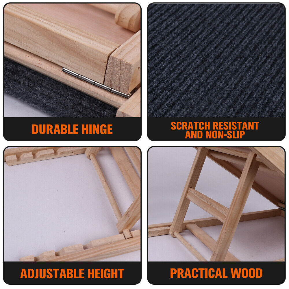 Dog Steps & Ramps: VaKa 100cm Foldable Dog Pet Ramp Adjustable Height Dogs Stairs For Bed Sofa 82007