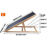 Dog Steps & Ramps: VaKa 100cm Foldable Dog Pet Ramp Adjustable Height Dogs Stairs For Bed Sofa 82007