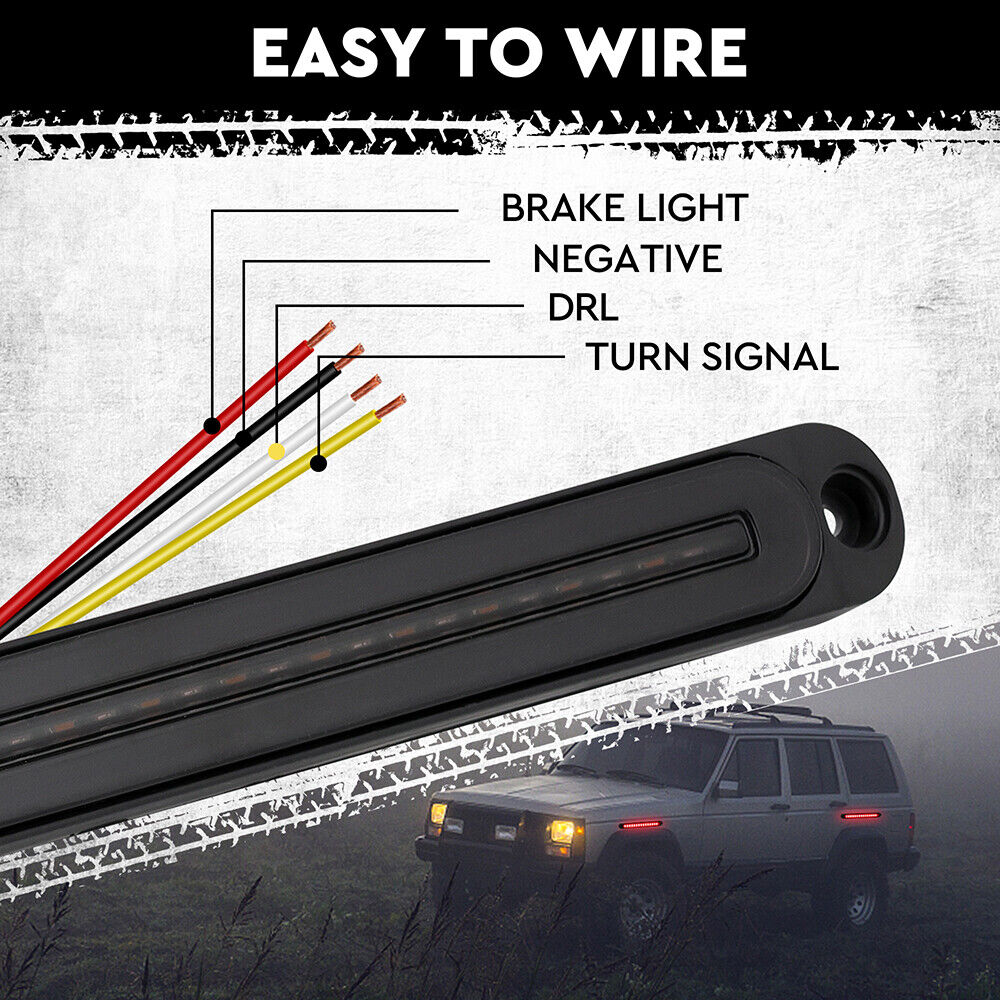 Automotive Lights: 2Piece LED Tail Lights Flowing Turn Signal Stop brake Trailer Truck Caravan IP68