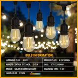 Outdoor Decorations & Lights: Solar Power 15 LED 18.2M Festoon String Lights Wedding Party WaterProof