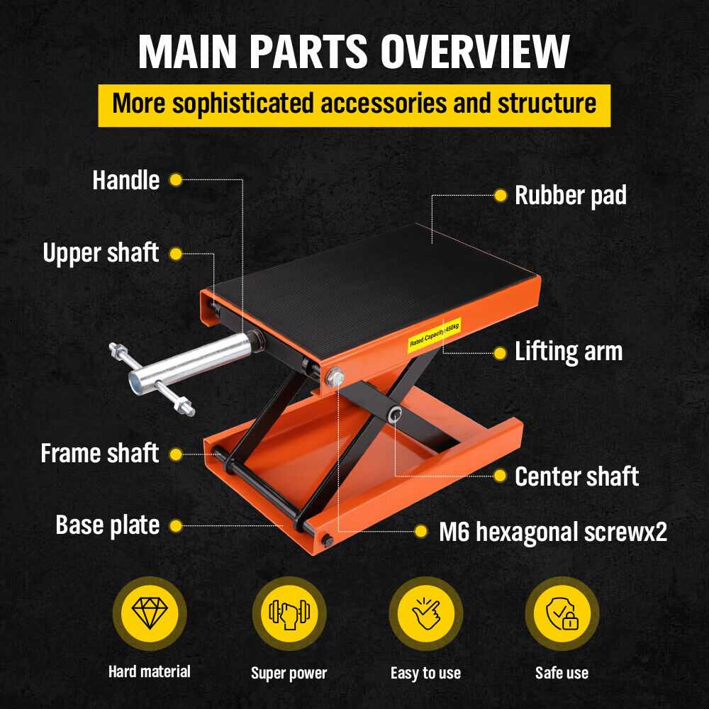Lifts & Hoists: 205KG Motorcycle Motorbike Lift Jack Motorcycle Stand Hoist Repair Work Bench