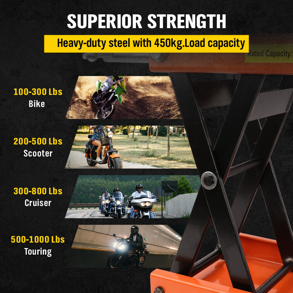 Lifts & Hoists: 205KG Motorcycle Motorbike Lift Jack Motorcycle Stand Hoist Repair Work Bench