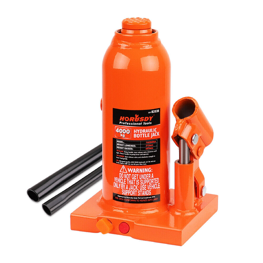 Automotive Lifts & Hoists: 4-Ton (8,000 LBs) Hydraulic Bottle Jack Heavy Duty Car Lifter with Safety Valve