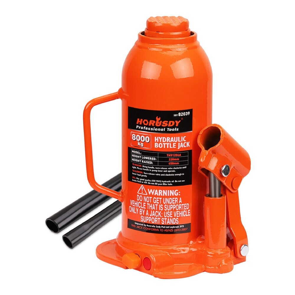 Automotive Lifts & Hoists: 8-Ton (16,000 LBs) Hydraulic Bottle Jack Heavy Duty Car Lifter with Safety Valve