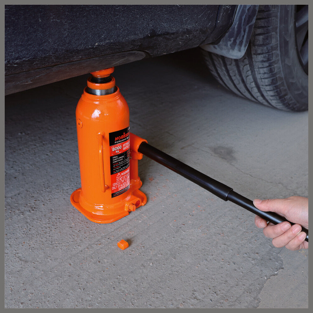 Automotive Lifts & Hoists: 8-Ton (16,000 LBs) Hydraulic Bottle Jack Heavy Duty Car Lifter with Safety Valve