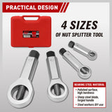 Automotive Decor: SEDY 4Pcs Metal Nut Splitter Kit Pressure Nut Cracker Remover Extractor Tool