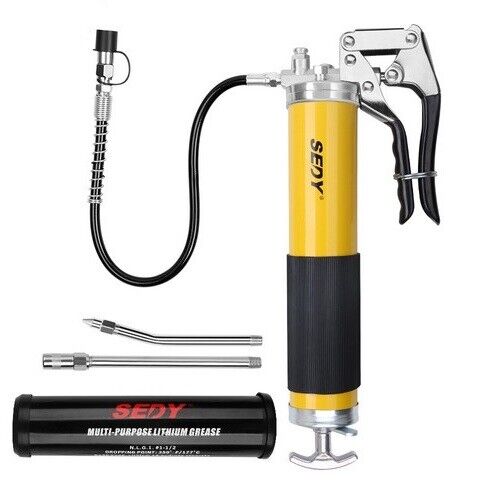 Heat Guns: 18inch Grease Gun 8000PSI Pistol Grip Flex Hose Heavy Duty Barrel With Cartridge