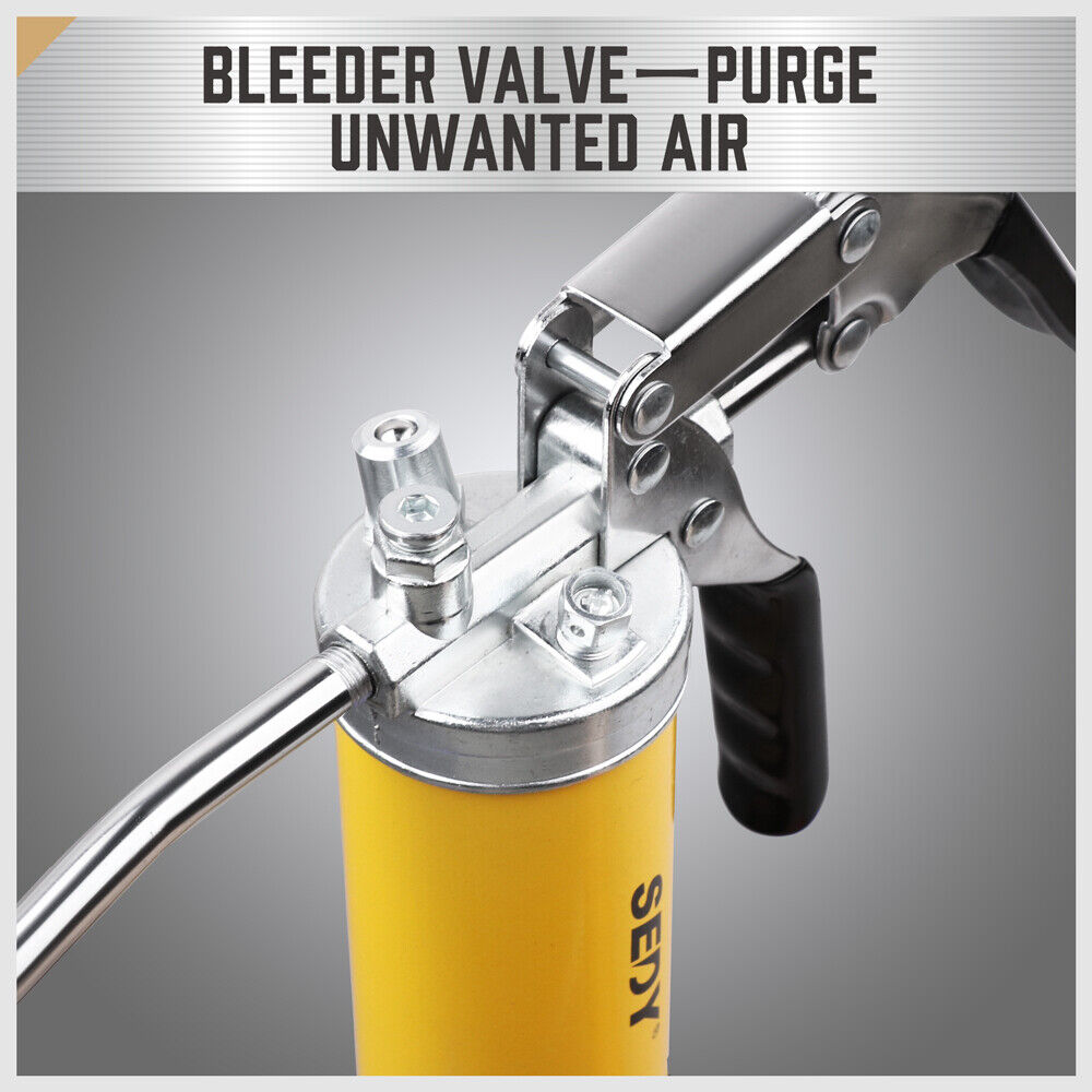 Heat Guns: 18inch Grease Gun 8000PSI Pistol Grip Flex Hose Heavy Duty Barrel With Cartridge