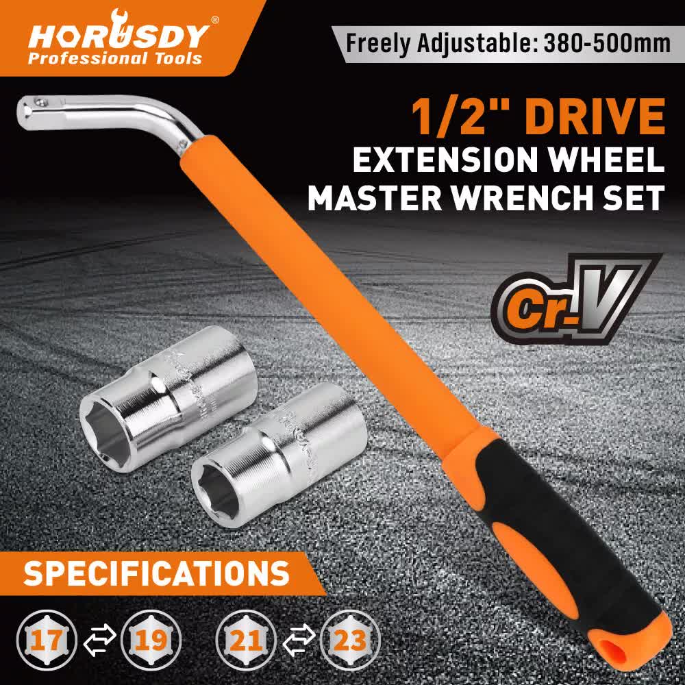 Hand Tools: 3Pcs Telescoping Lug Wrench 17/19mm 21/23MM Extendable Lug Wrench Tire Wrench