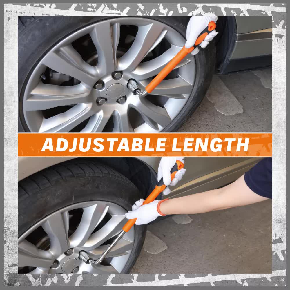 Hand Tools: 3Pcs Telescoping Lug Wrench 17/19mm 21/23MM Extendable Lug Wrench Tire Wrench