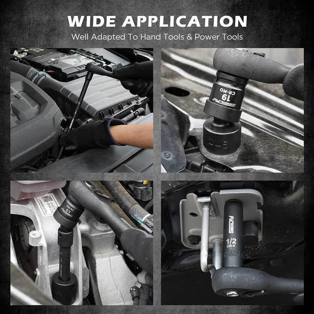 Tool Sockets: 71-Pieces 3/8" Drive Master Impact Socket Set SAE Metric Universal Joint Adapter
