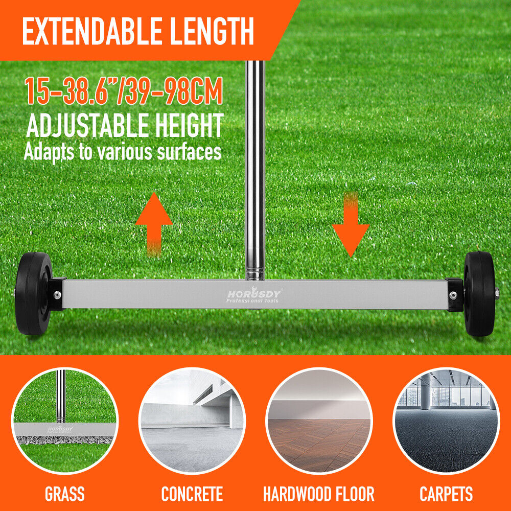 Automotive Lifts & Hoists: 17inch Telescoping Magnetic Sweeper Magnet Broom Rolling Pick Up 8.8Lbs Portable