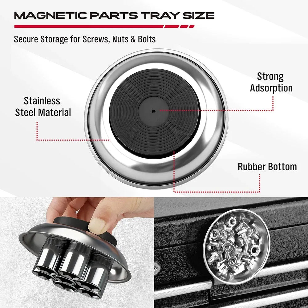 SEDY 4Pcs Magnetic Tray Pick-Up Tool Set Flexible Magnet Holder Auto Repair