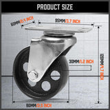 Kitchen & Bathroom DIY: 4Pc 3.5'' Heavy Duty Steel Castor Wheel Swivel Caster 500KG/EA Loading Capacity
