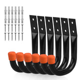 Kitchen & Bathroom DIY: HORUSDY 6Pc Wall Mount Garage Hooks Set Heavy Duty Steel Storage Rack Hanger