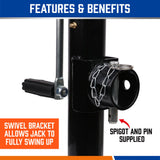 Automotive Lifts & Hoists: Trailer Caravan Canopy Jack Stand 2267kg 5000lbs Heavy Duty Solid Weld Bracket