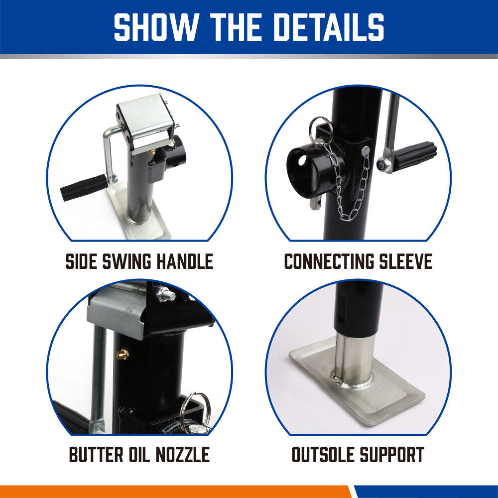 Automotive Lifts & Hoists: 2x Trailer Caravan Canopy Jack Stand 2267kg/ 5000lbs Heavy Duty Weld Bracket