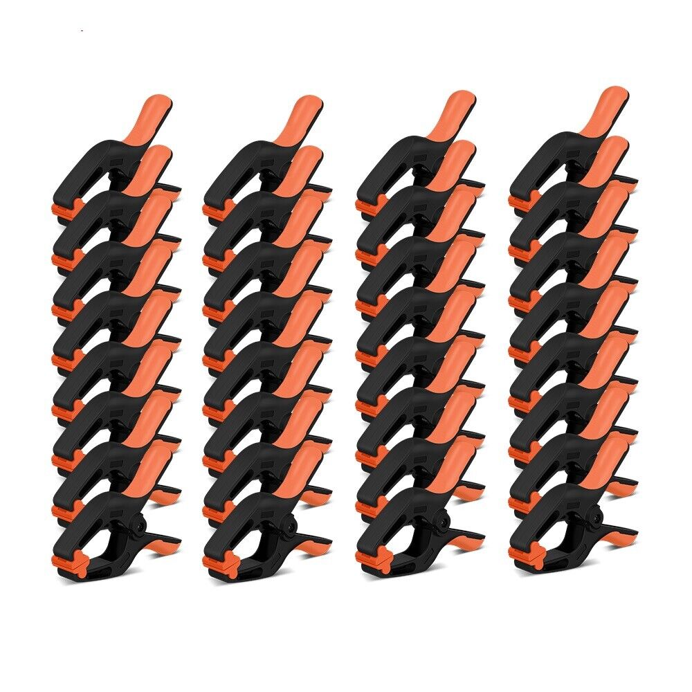 Tool Clamps & Vices: HORUSDY 32Pc 7" Nylon Spring Clamp Extra Large Rubber Non-Slip Grip Handle Clips