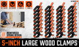Tool Clamps & Vices: HORUSDY 32Pc 7" Nylon Spring Clamp Extra Large Rubber Non-Slip Grip Handle Clips