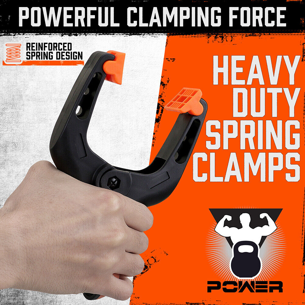 Tool Clamps & Vices: HORUSDY 32Pc 7" Nylon Spring Clamp Extra Large Rubber Non-Slip Grip Handle Clips