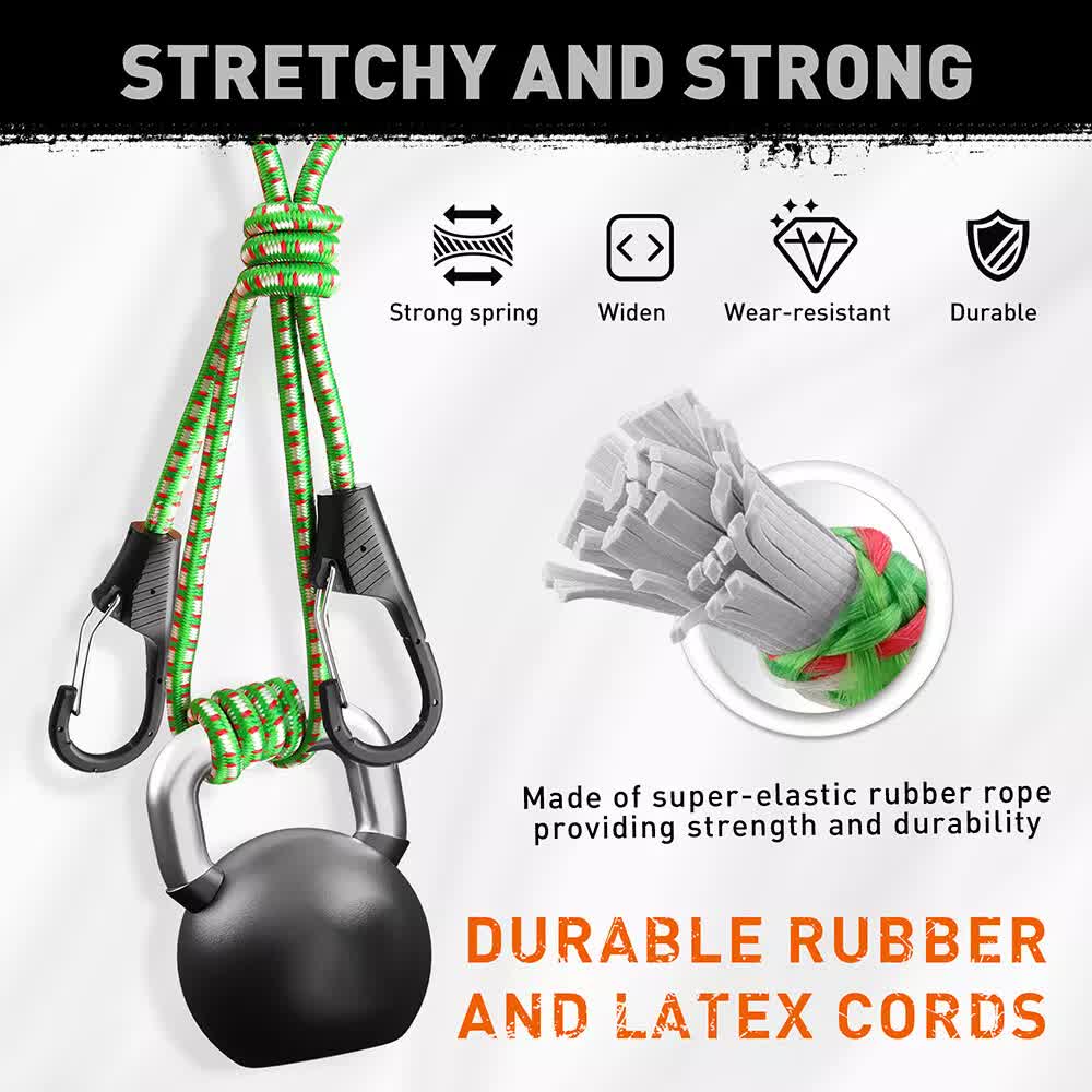 Hand Tools: 10-Piece Bungee Cords With Hook 40inch Outdoor Elastic Bungee Straps Luggage