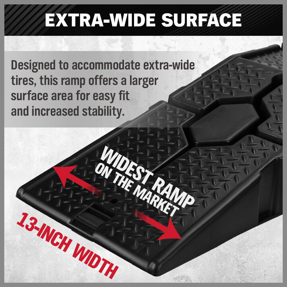 Automotive Loading Ramps: SEDY 2Pcs 2 Ton Heavy Duty Car Ramps 17cm Rise Antiskid Vehicle Service Ramp Au