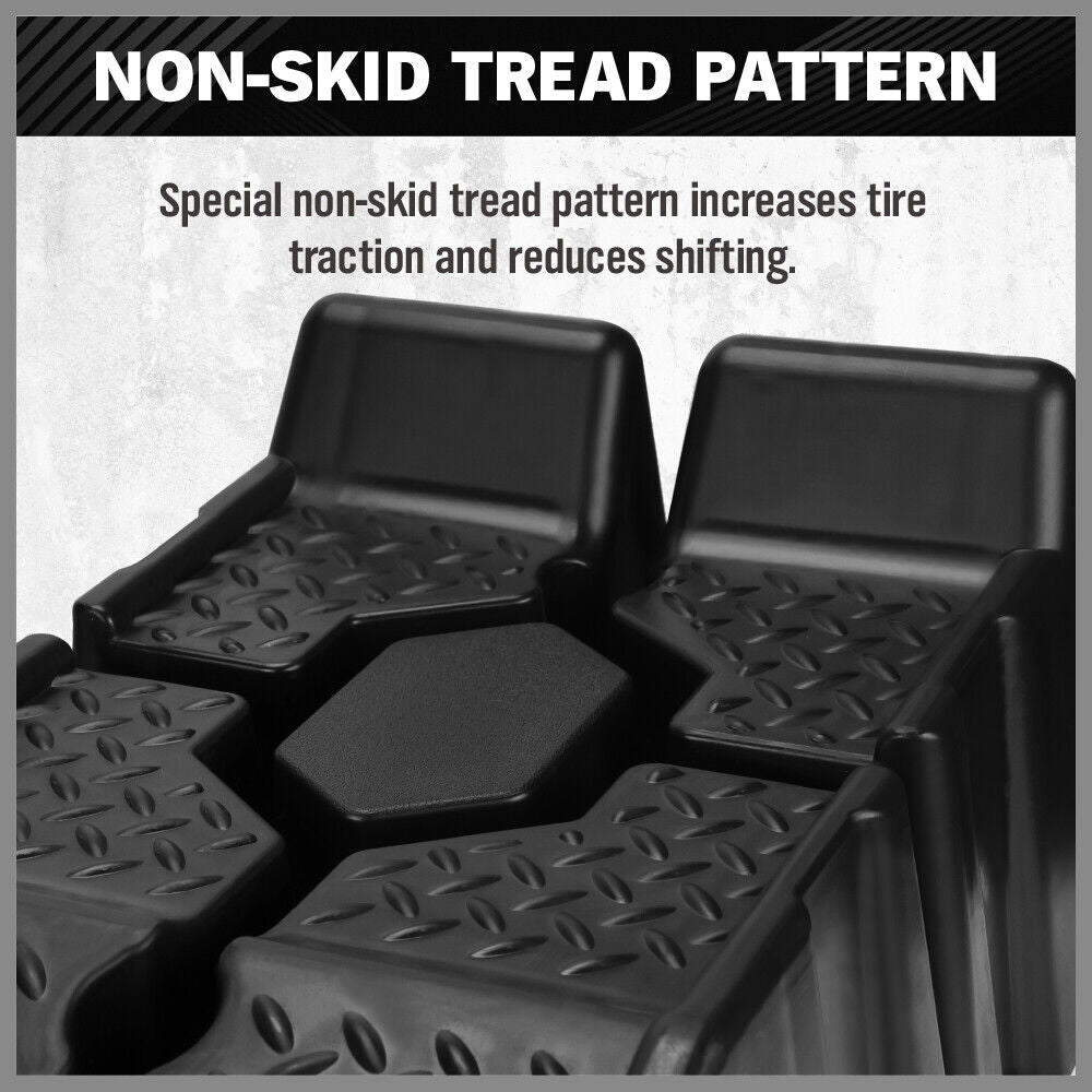 Automotive Loading Ramps: SEDY 2Pcs 2 Ton Heavy Duty Car Ramps 17cm Rise Antiskid Vehicle Service Ramp Au
