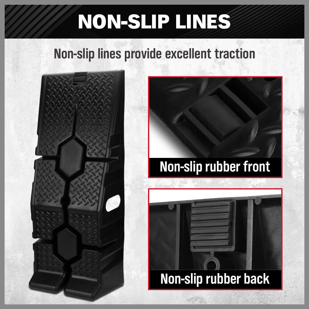Automotive Loading Ramps: SEDY 2Pcs 2 Ton Heavy Duty Car Ramps 17cm Rise Antiskid Vehicle Service Ramp Au