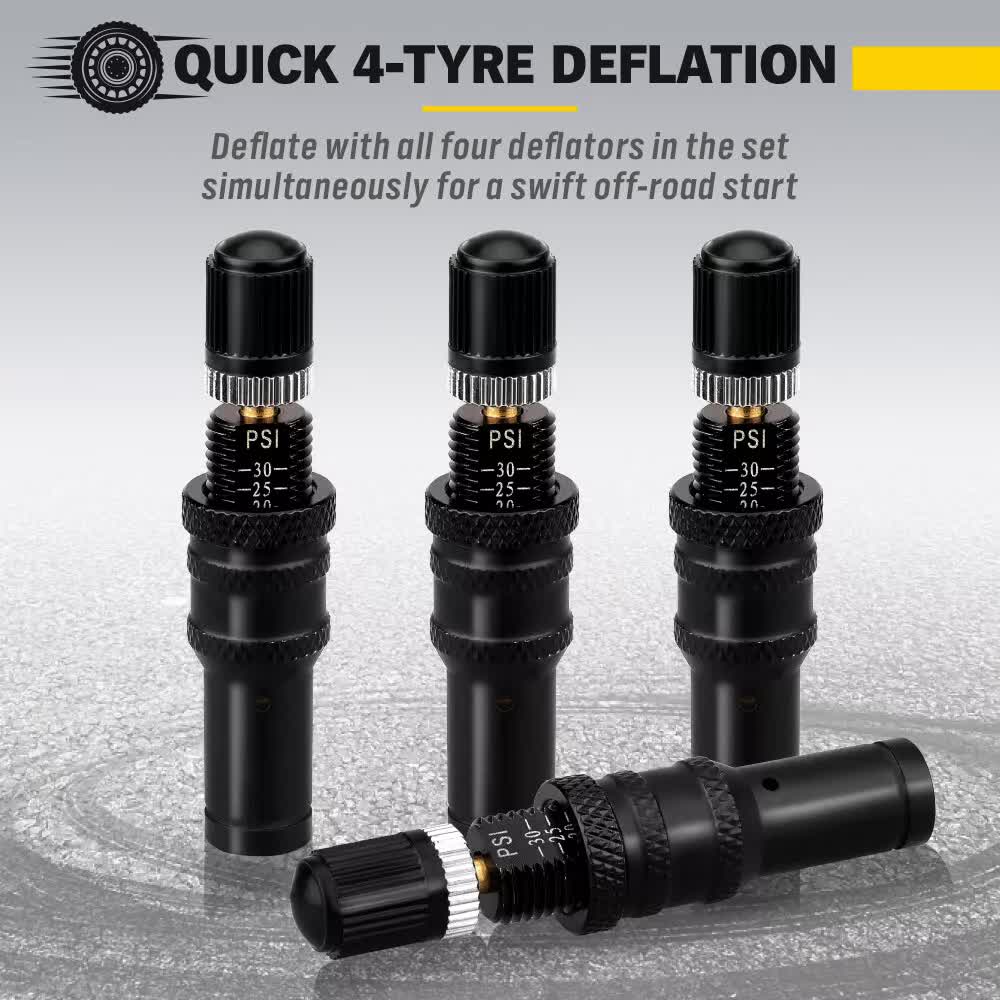 Hand Tools: 4Pcs Tyre Deflators Air Deflator Tire Valve Core Tool 10~30 PSI Portable 4x4 Au