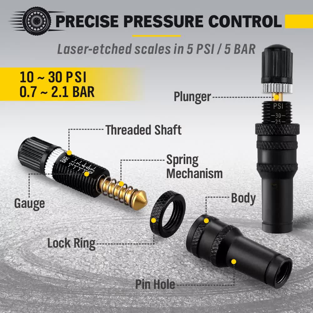 Hand Tools: 4Pcs Tyre Deflators Air Deflator Tire Valve Core Tool 10~30 PSI Portable 4x4 Au
