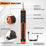 Power Banks & Chargers: HORUSDY 8W 4V Max Cordless Soldering Iron Rechargeable with Lithium-Ion Battery