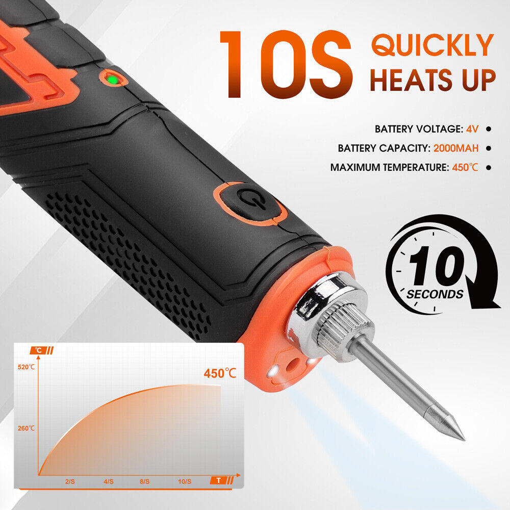 Power Banks & Chargers: HORUSDY 8W 4V Max Cordless Soldering Iron Rechargeable with Lithium-Ion Battery
