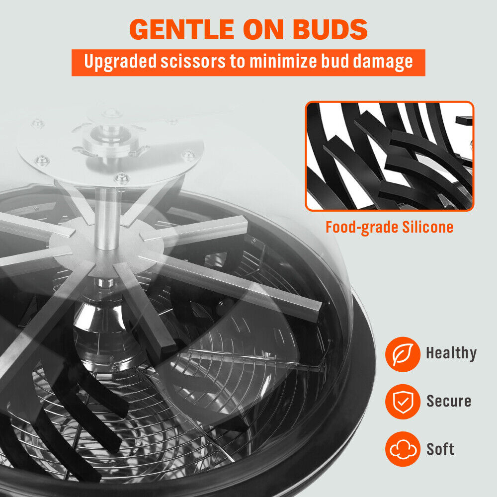 Scissors: 19 inch Bud Leaf Bowl Trimmer Tumble Stainless Steel Blades Twisted Spin Cut