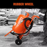 Air Compressors: 40L Sandblasting Tank Portable Sand Grit Blaster Abrasive Gun Car Trucks