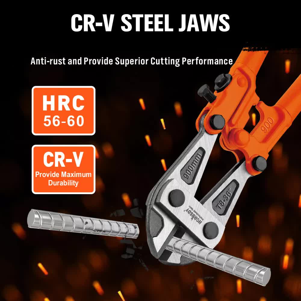 Hand Tools: 36inch Super Long Bolt Cutter Lock Cutter Rubber Grip Cables Cables Chains Wires