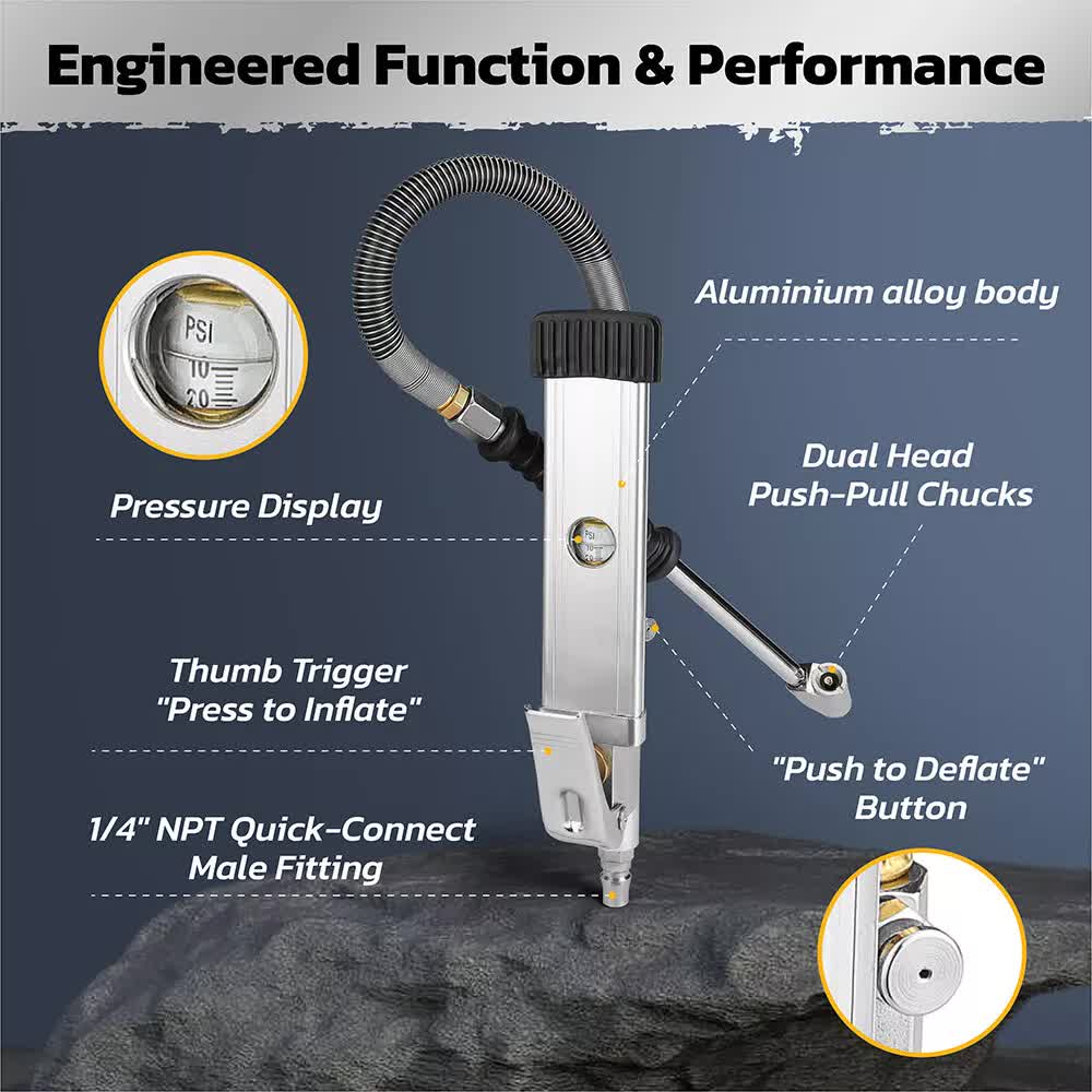 Air Compressors: 3in1 255PSI Tyre Inflator Car Motorcycle Air Tire Pressure Gauge Hose Pump Au